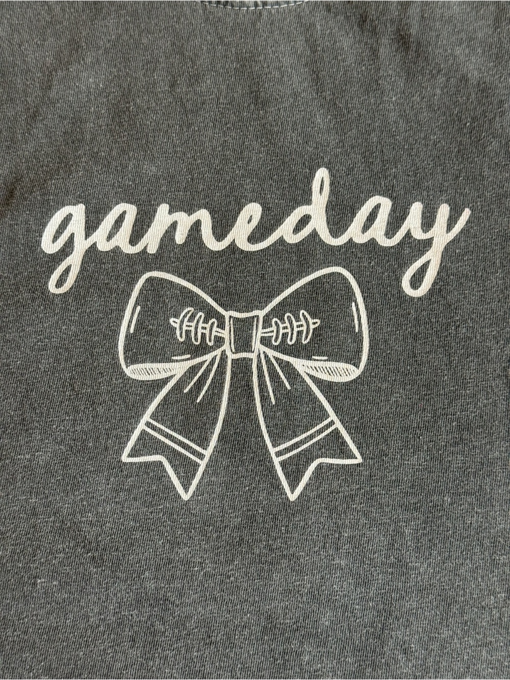 Women’s “Gameday” Gray Graphic Tee (100% Cotton)